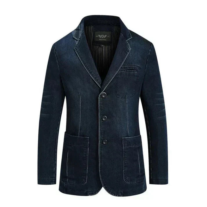 Aiden | Men’s Trendy Formal Casual Denim Blazer Elvorah