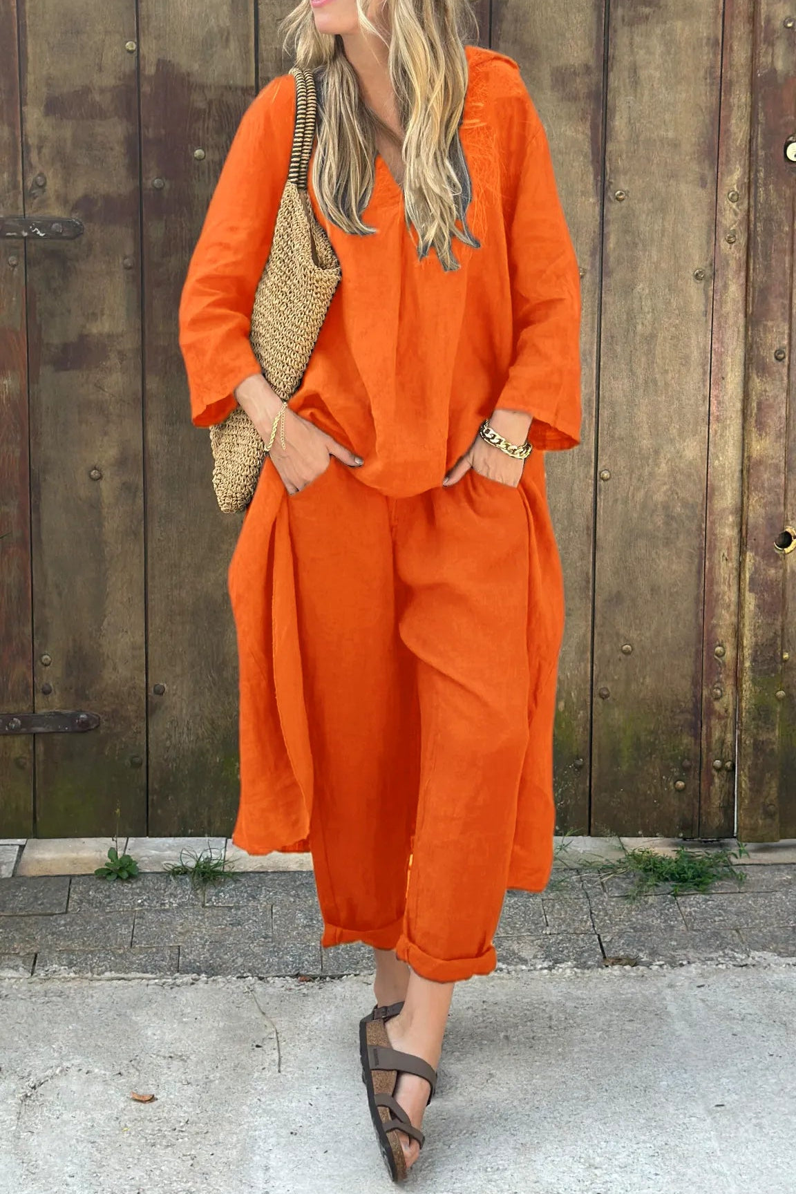 Florence | Damen Set mit lockerer Long-Tunika und Hose