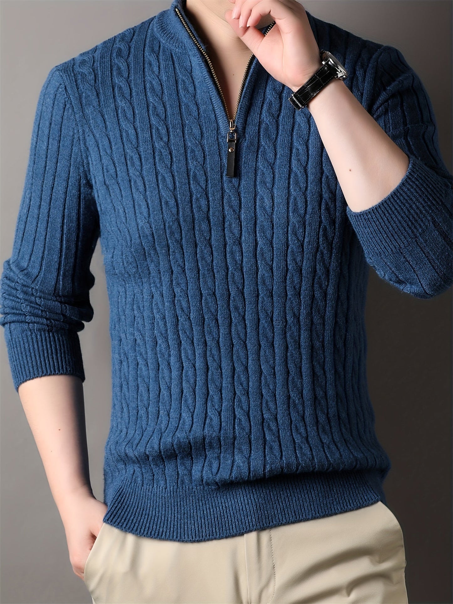 Jayden | Herren Pullover mit Rippenmuster für den Winter