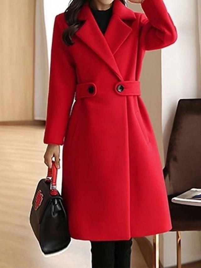 Sydney | Eleganter Damen-Wintermantel mit Gürtel und langen Ärmeln