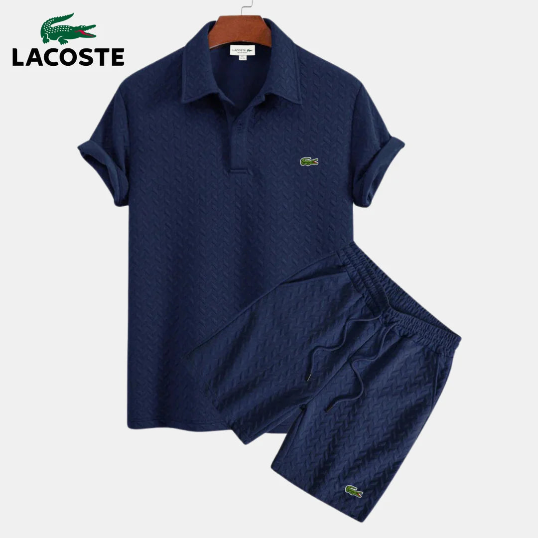 PulseFit Polo & Shorts Set — Men's Premium Textured Two-Piece (50% off today)