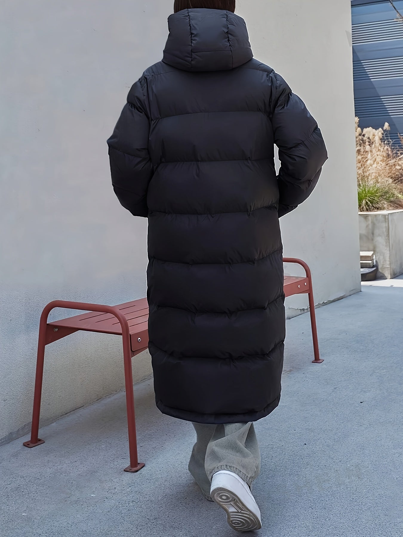 Jessica | Langer Damen-Pufferjacke mit Kapuze