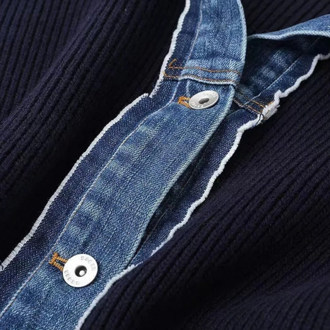 Jocelyn | Damen Frühlings Cardigan Jacke mit mehreren Lagen und Knöpfen