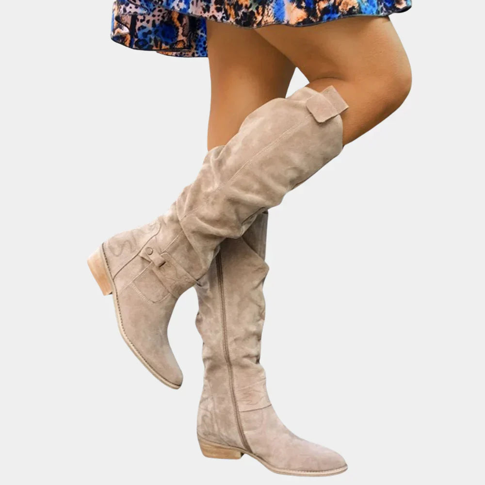 Amelia | Winter-Kniehochstiefel für Damen mit Reißverschluss