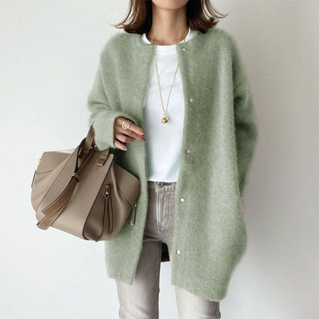Kimberly | Eleganter, leger geschnittener, warmer Winter-Cardigan für Damen