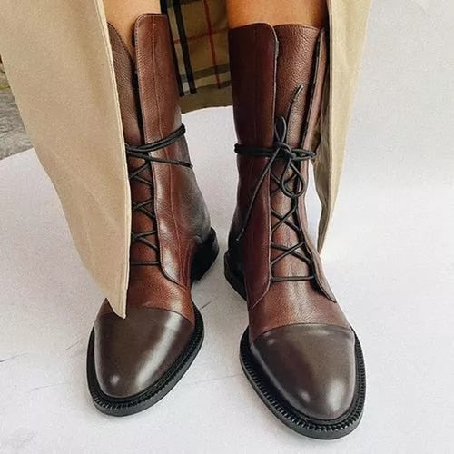 Sophia | Schnürstiefeletten aus Leder für Damen