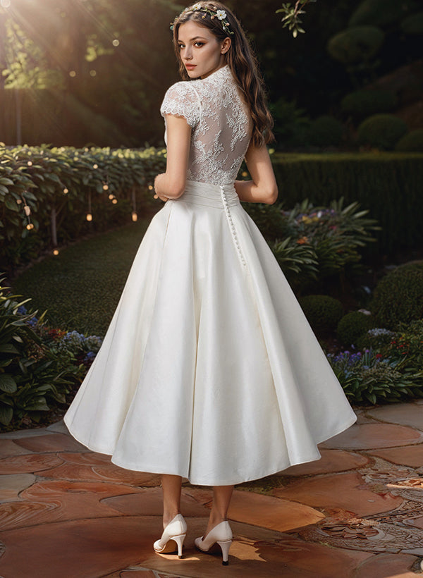 Jenna | Damen Fit and Flare Midi-Kleid für besondere Anlässe