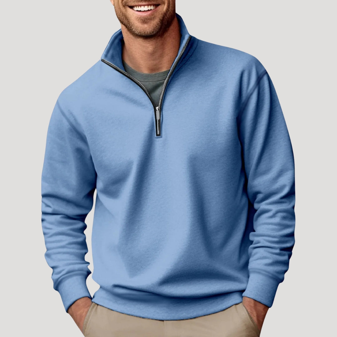 Henry | Herren Freizeit-Sweatshirt mit Reißverschlusskragen