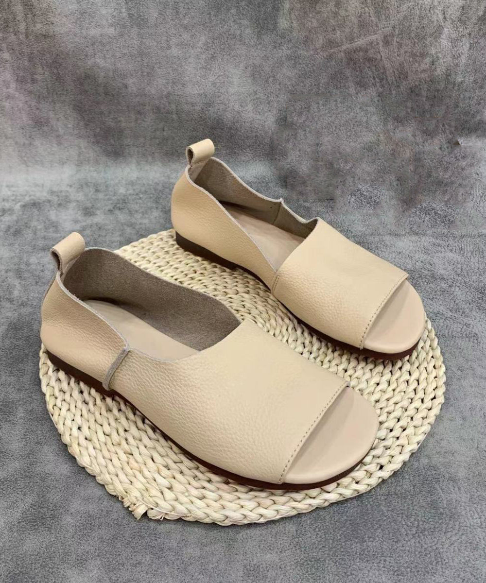 LM | Minimalist, open-toe slip-on flats