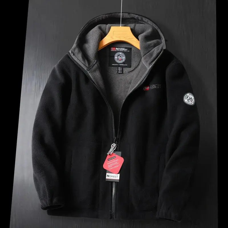 Harold | Men’s Outdoor Warm Hooded Fleece Jacket Elvorah