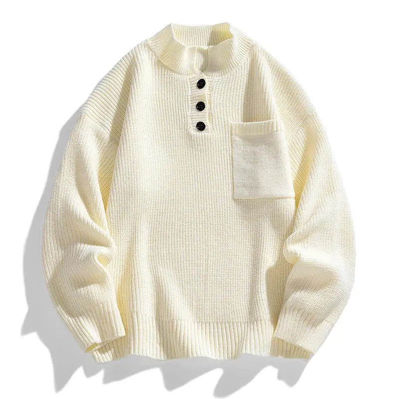 Cody | Men’s Winter Buttoned Knit Pullover Elvorah