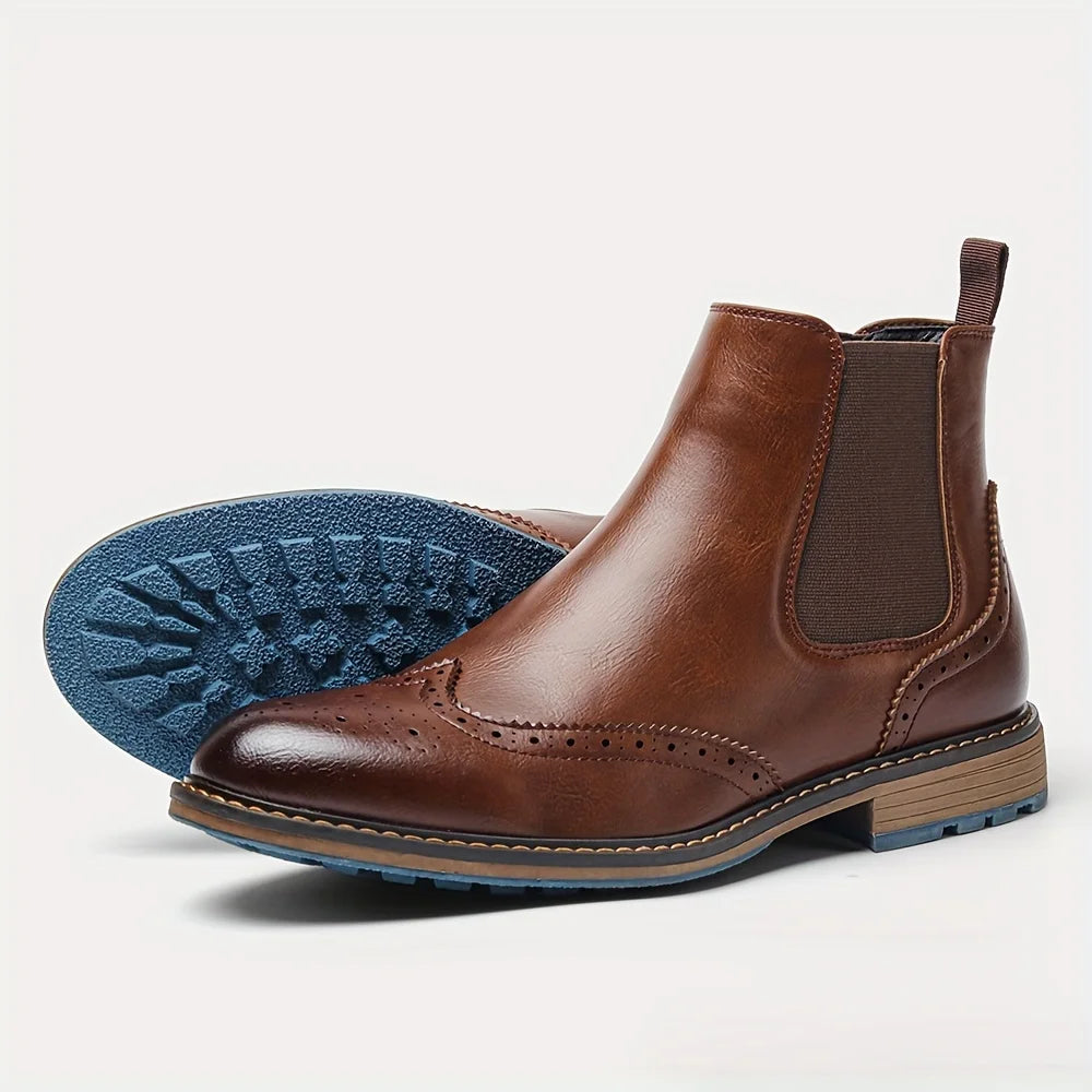 Nathan | Klassische Chelsea Boots für Herren mit robuster Sohle