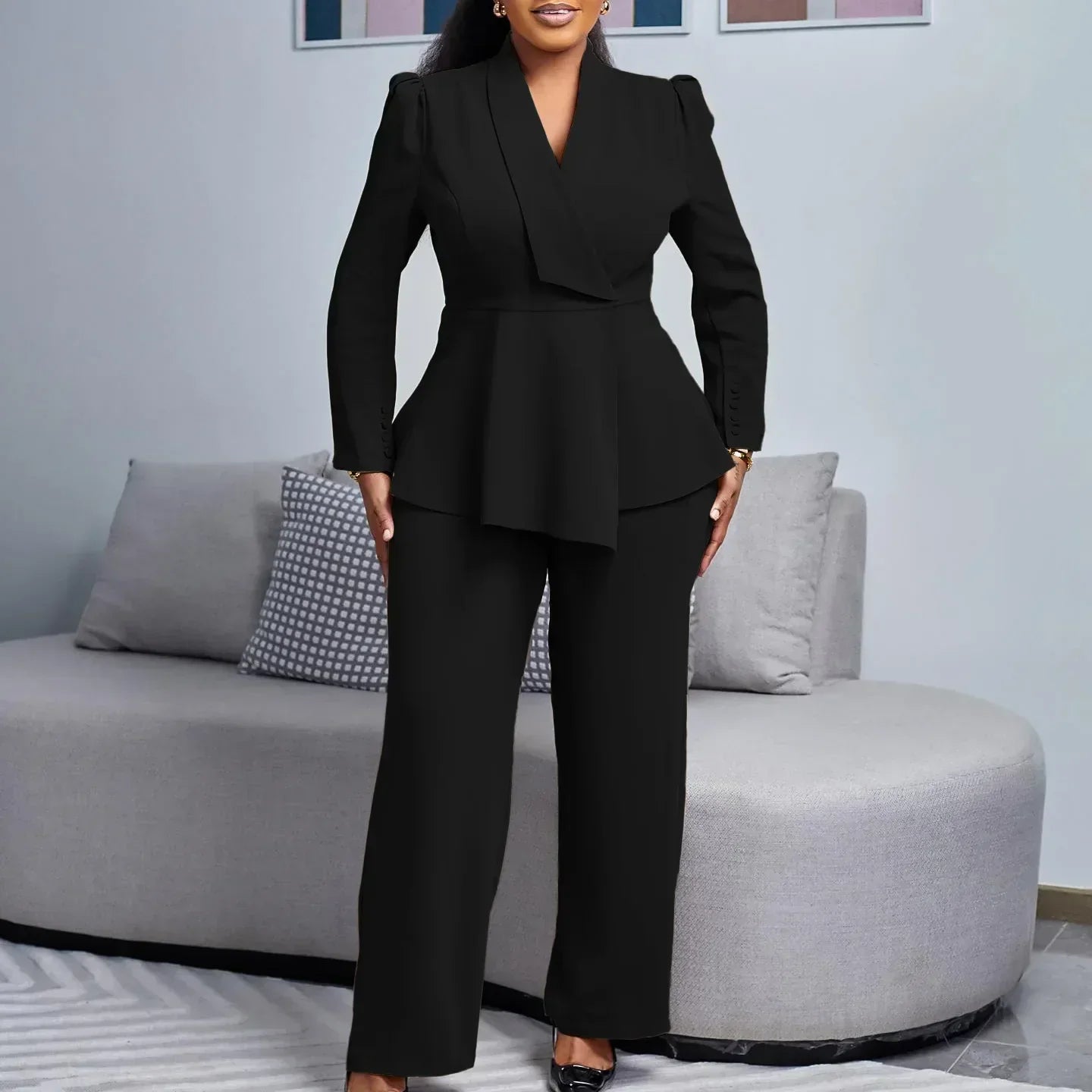 Kylie | Schickes formelles Anzugset mit tailliertem, langem Blazer für Damen