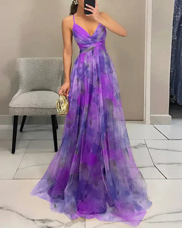 Margaret | Elegantes, geblümtes Maxikleid für Damen