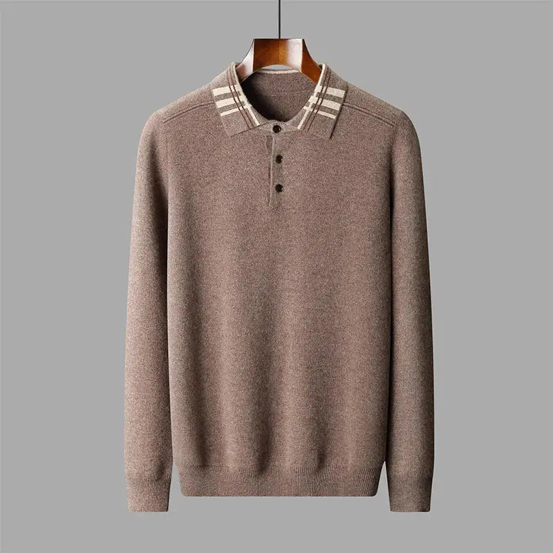Oscar | Men’s Winter Classic Knit Polo Sweater Elvorah