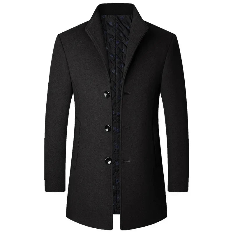 Mason | Eleganter, langer Herren-Mantel mit Knöpfen