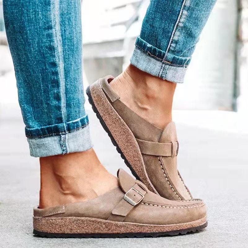 Emily | Damen Freizeit Slipper mit Schnalle
