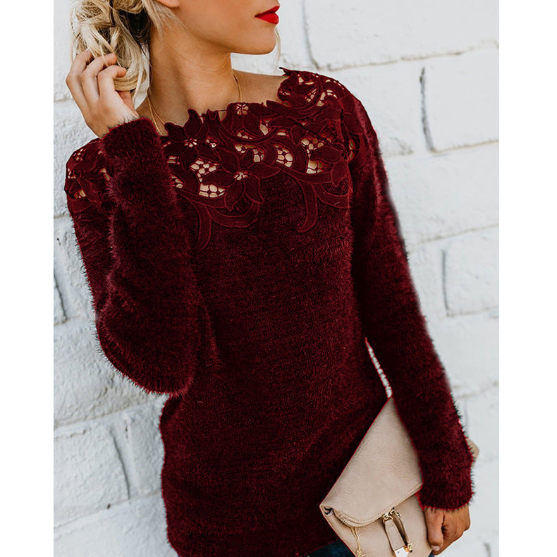 Blair | Damen Femininer Langarm-Winterstrickpullover