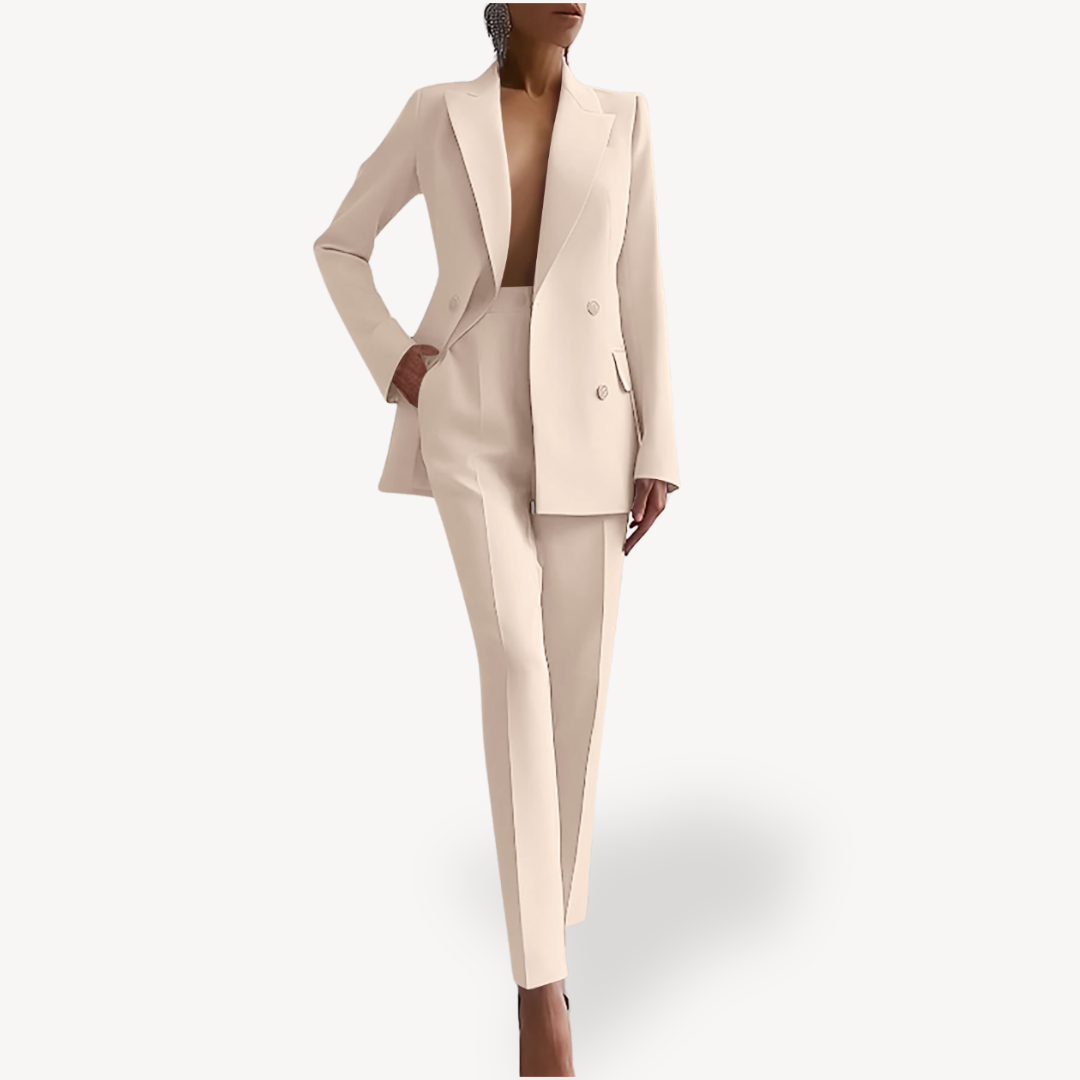 Fiona | Formeller Damen-Hosenanzug mit langem Blazer