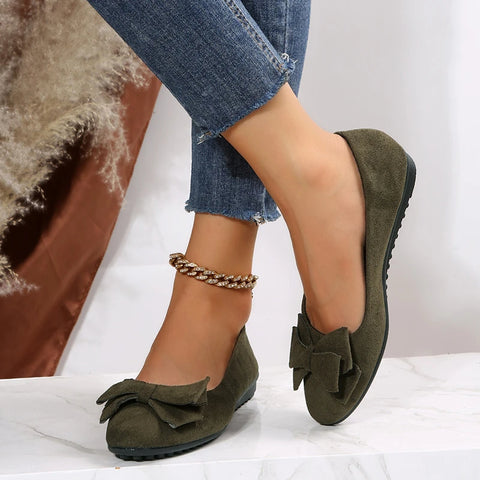 Rebecca | Damen Ballerinas mit Schleifenakzent für den Frühling