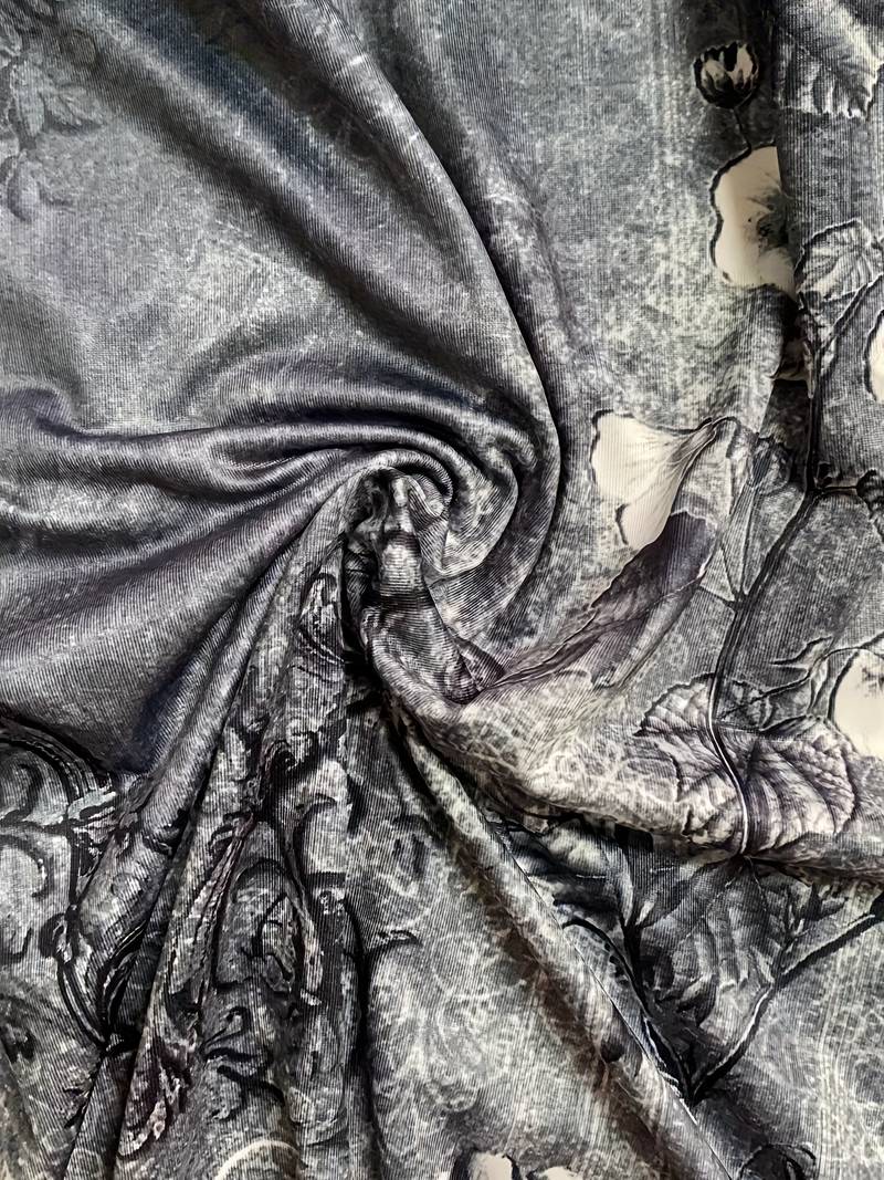 Blair | Asymmetrisches Midi-Kleid mit abstraktem Muster für Damen