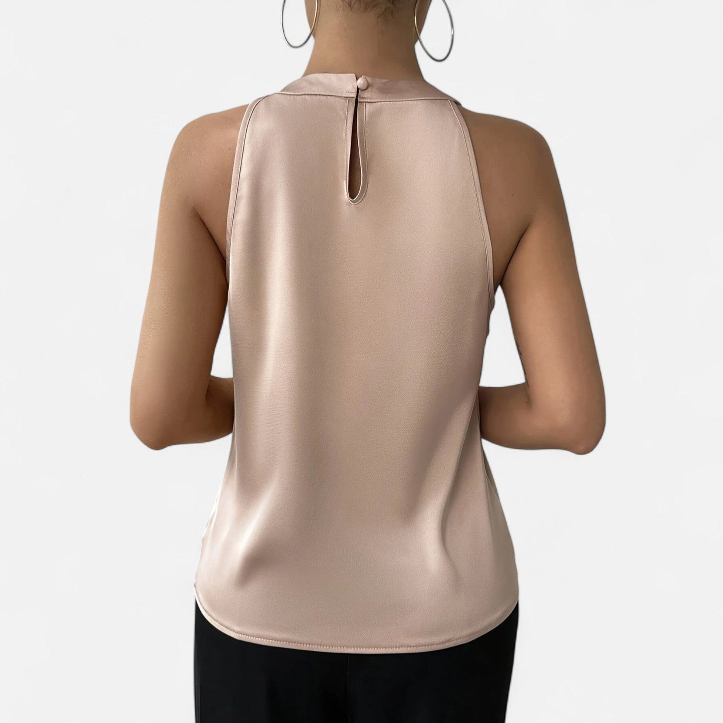 Kimberly | Elegante geraffte Tanktops aus Satin für Damen