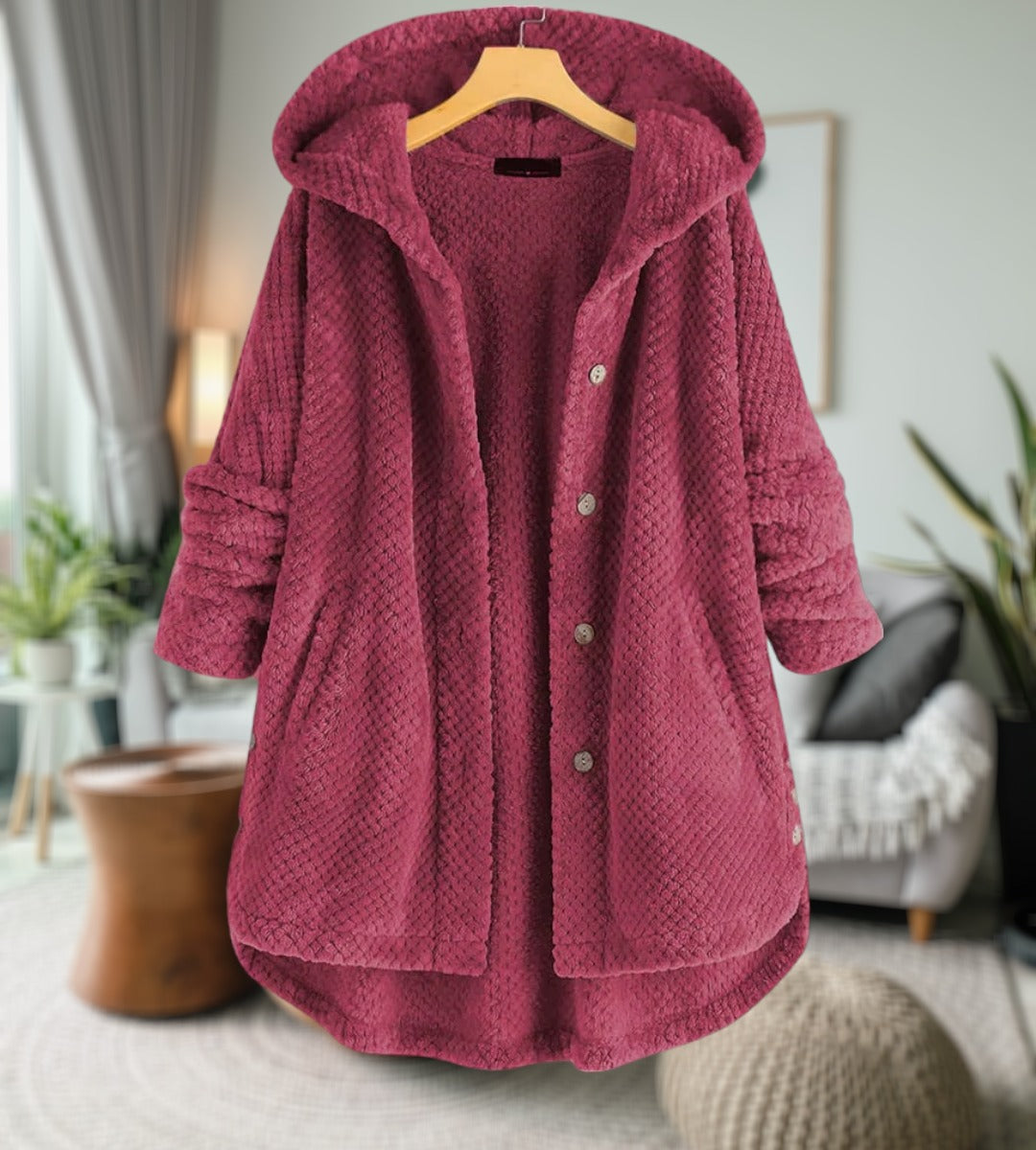 Women's Hooded Teddy Coat with Oversized Fit