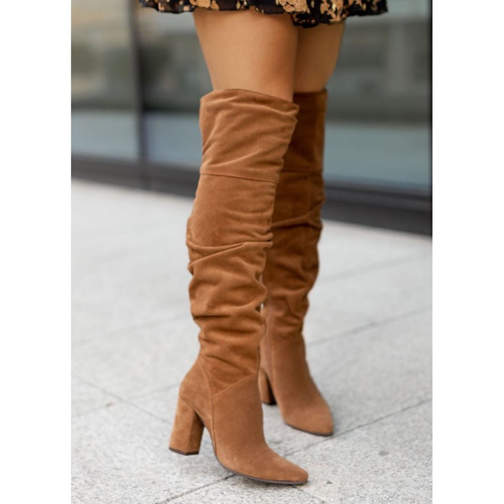 Audrey | Damen Overknee-Stiefel mit hohem Absatz