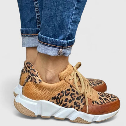 Pravira | Leopard Print Arch Support Sneakers — Walk All Day, Pain-Free