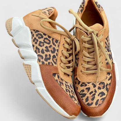 Pravira | Leopard Print Arch Support Sneakers — Walk All Day, Pain-Free