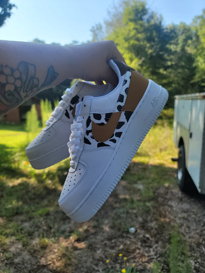 Cowprint Brown Tennies ( PREORDER)