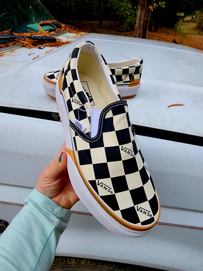 Checkered Platforms Shoes -Limited stock Avialable
