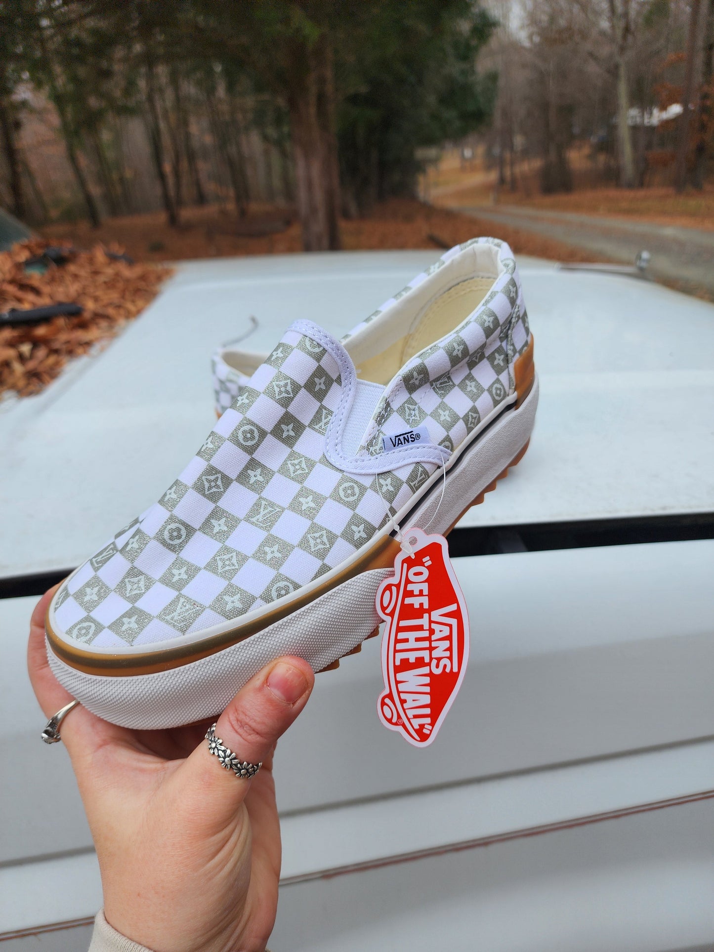 Checkered Platform Skate Sneakers – Retro Streetwear Chunky Shoes