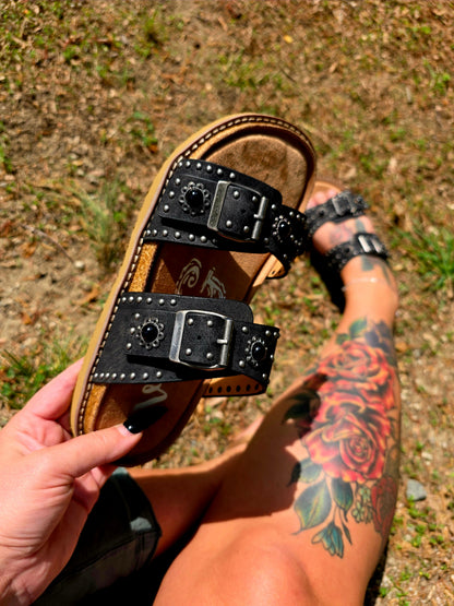 Western Black Pearl Sandal