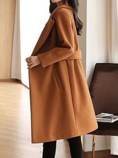 Sydney | Eleganter Damen-Wintermantel mit Gürtel und langen Ärmeln