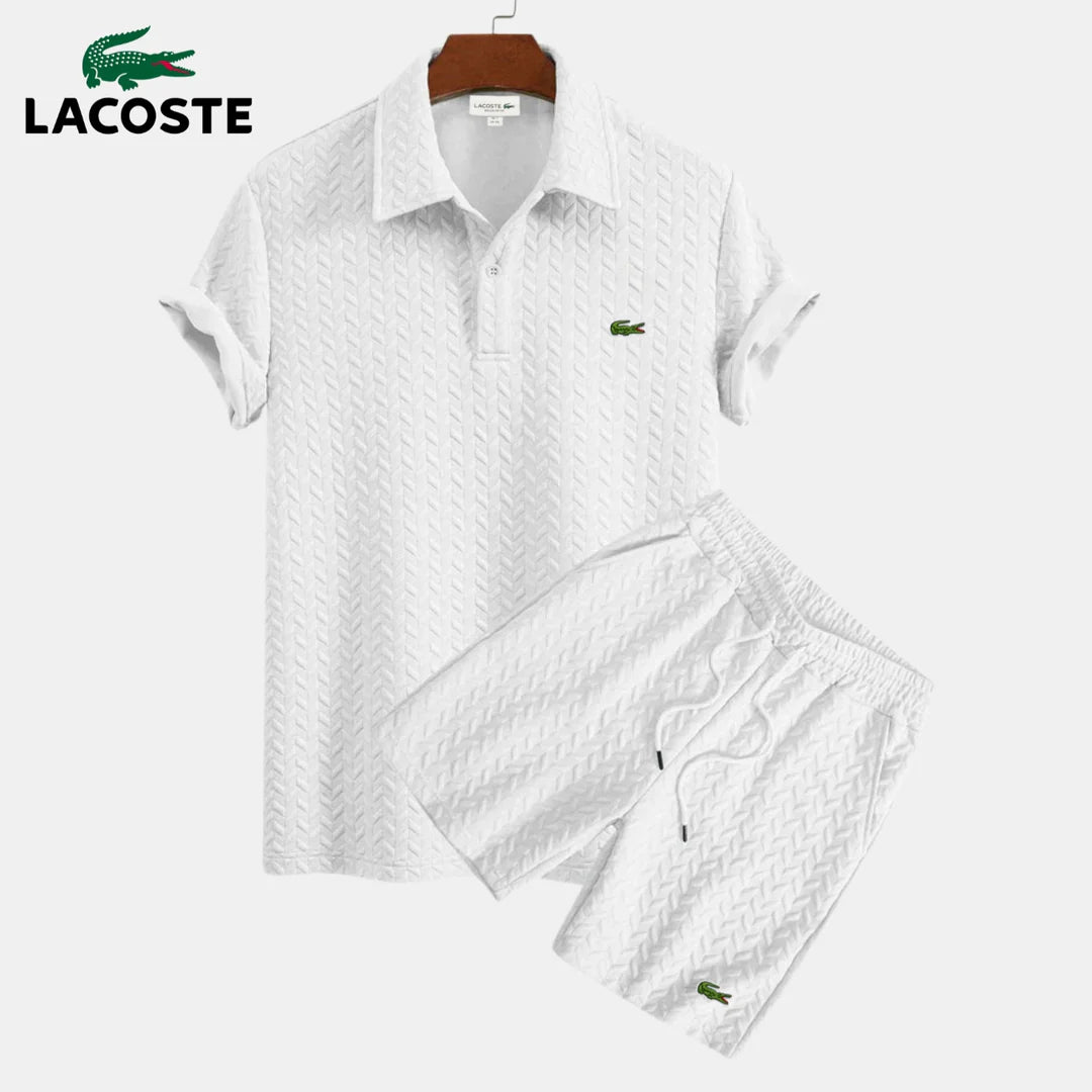 PulseFit Polo & Shorts Set — Men's Premium Textured Two-Piece (50% off today)