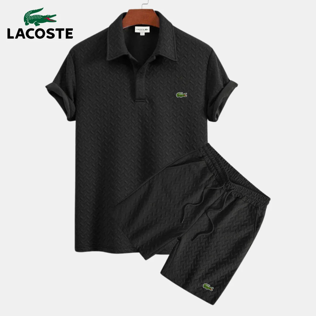 PulseFit Polo & Shorts Set — Men's Premium Textured Two-Piece (50% off today)