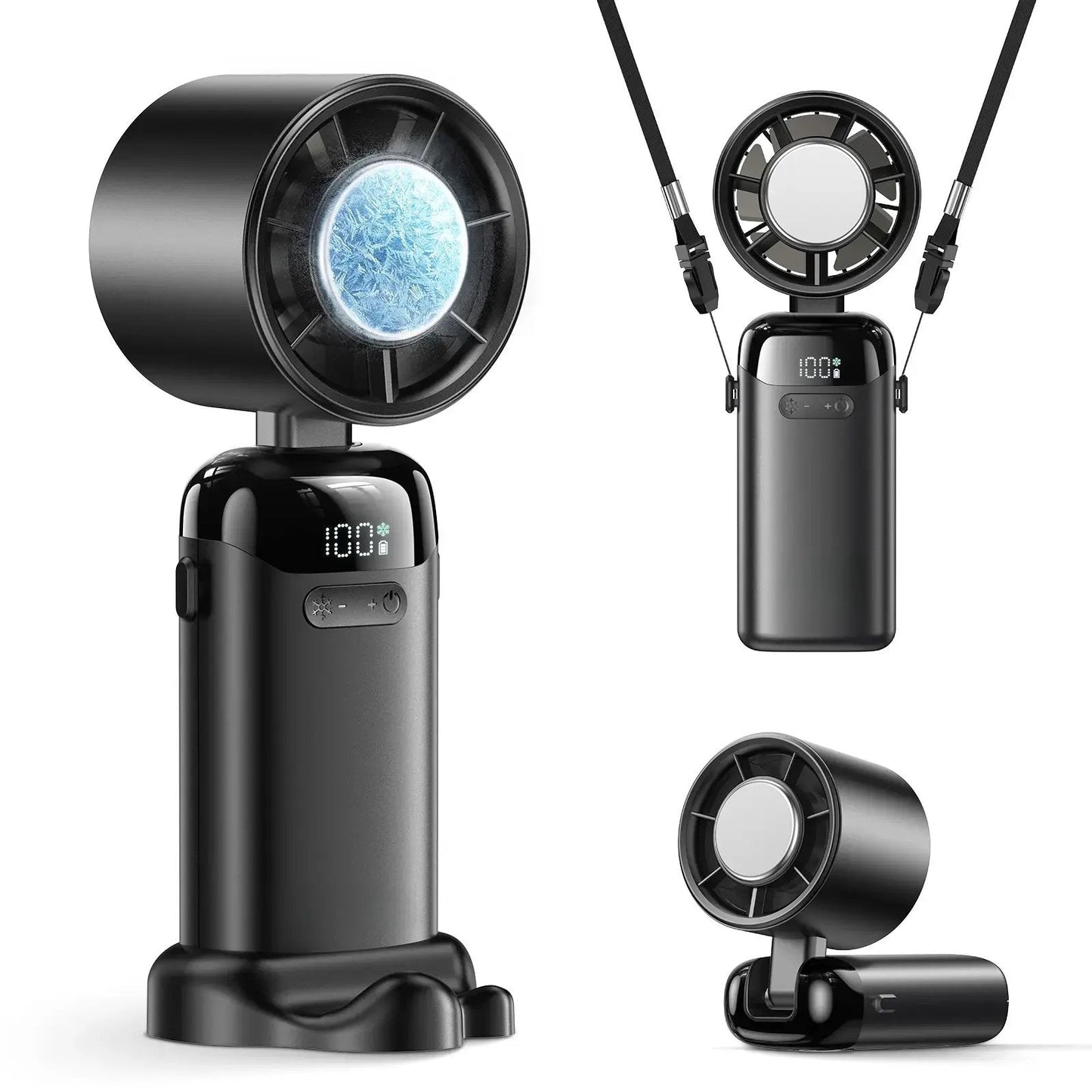 4-in-1 portable turbo fan in black
