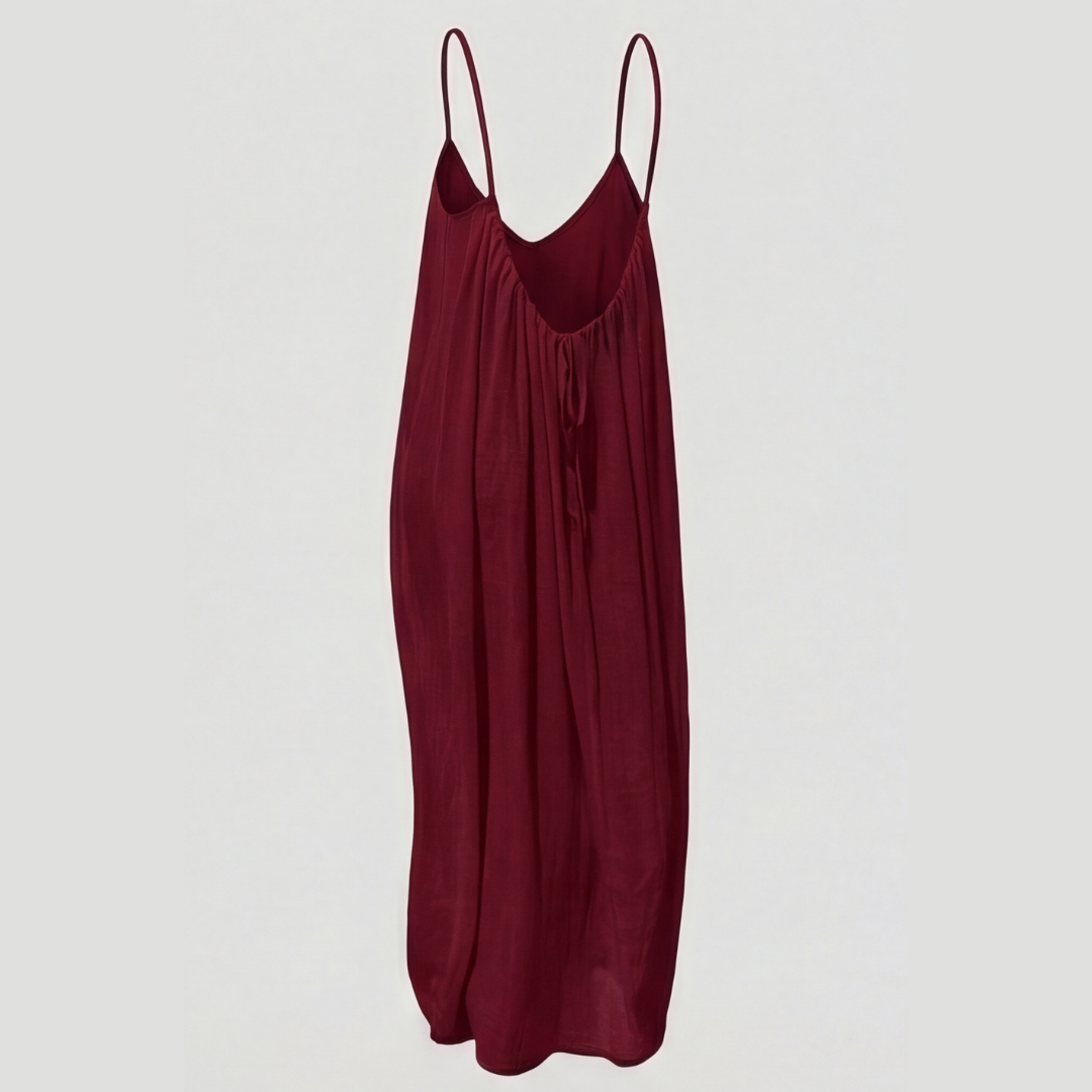 Soleia – Elegant Flowy Open-Back Summer Maxi Dress