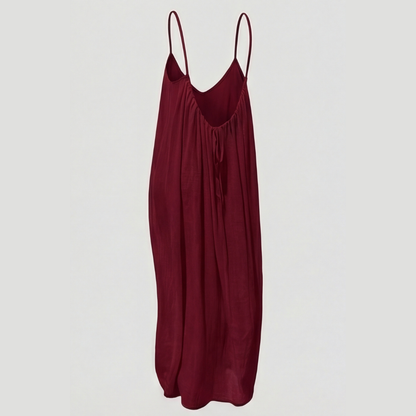 Soleia – Elegant Flowy Open-Back Summer Maxi Dress