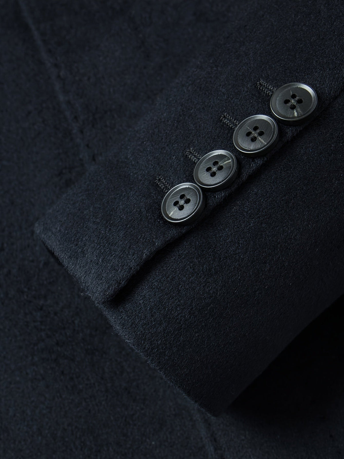 Men's Button-Front Overcoat Collar Pockets