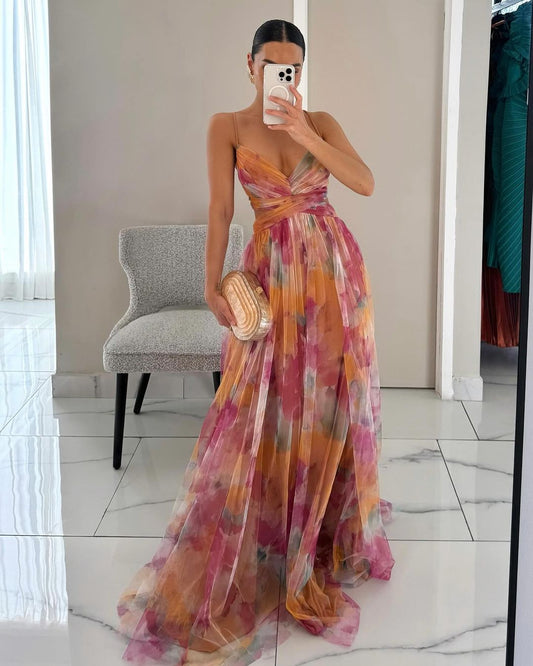 Margaret | Elegantes, geblümtes Maxikleid für Damen