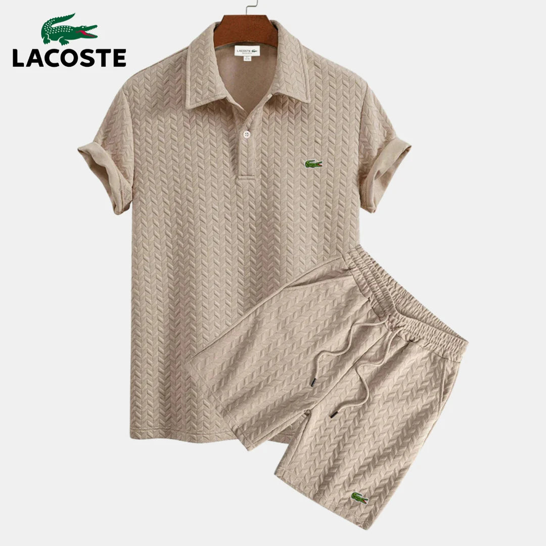 PulseFit Polo & Shorts Set — Men's Premium Textured Two-Piece (50% off today)