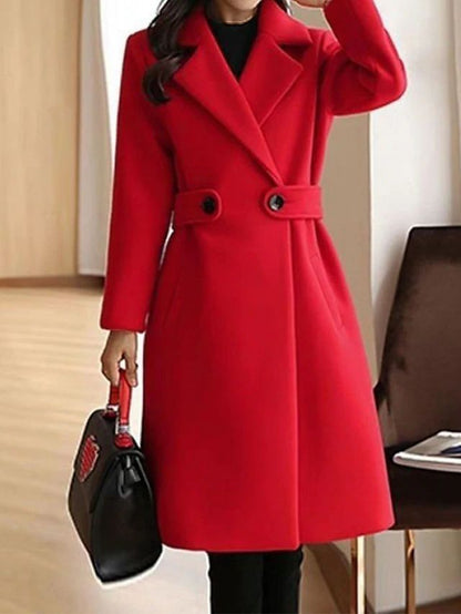 Sydney | Eleganter Damen-Wintermantel mit Gürtel und langen Ärmeln