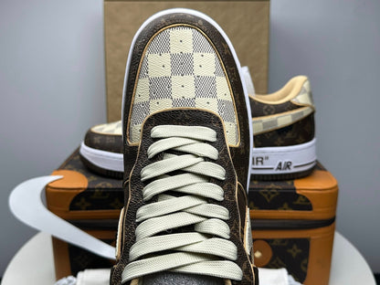 LV x NK Air Force 1 Low 'Monogram Brown Damier Azur'