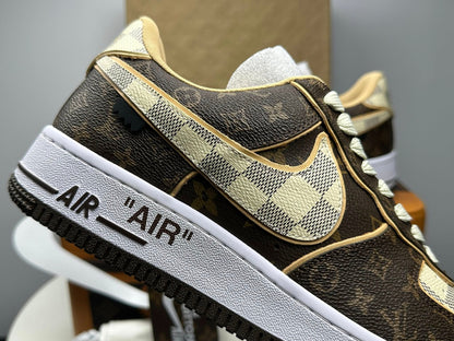 LV x NK Air Force 1 Low 'Monogram Brown Damier Azur'