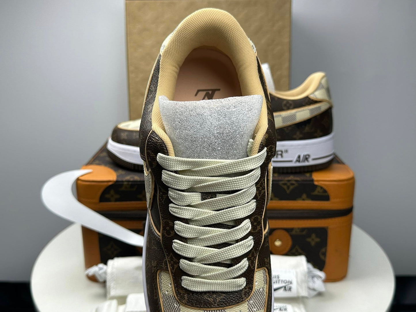 LV x NK Air Force 1 Low 'Monogram Brown Damier Azur'