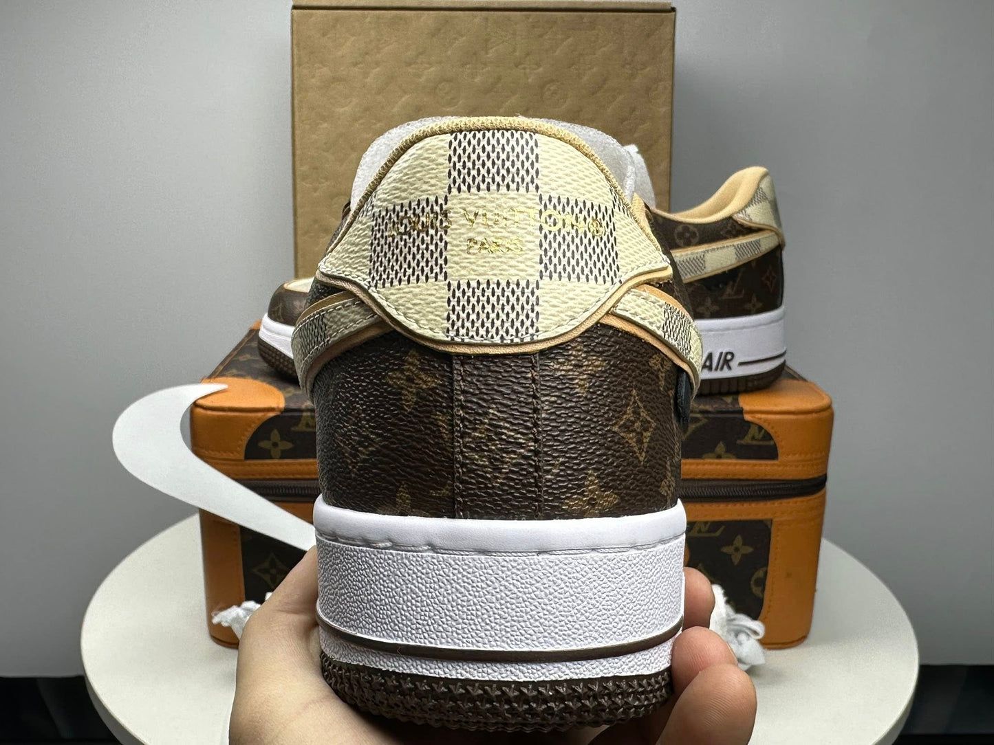 LV x NK Air Force 1 Low 'Monogram Brown Damier Azur'