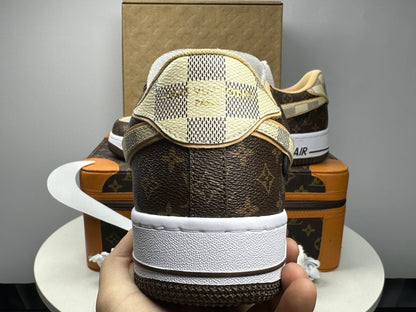 LV x NK Air Force 1 Low 'Monogram Brown Damier Azur'