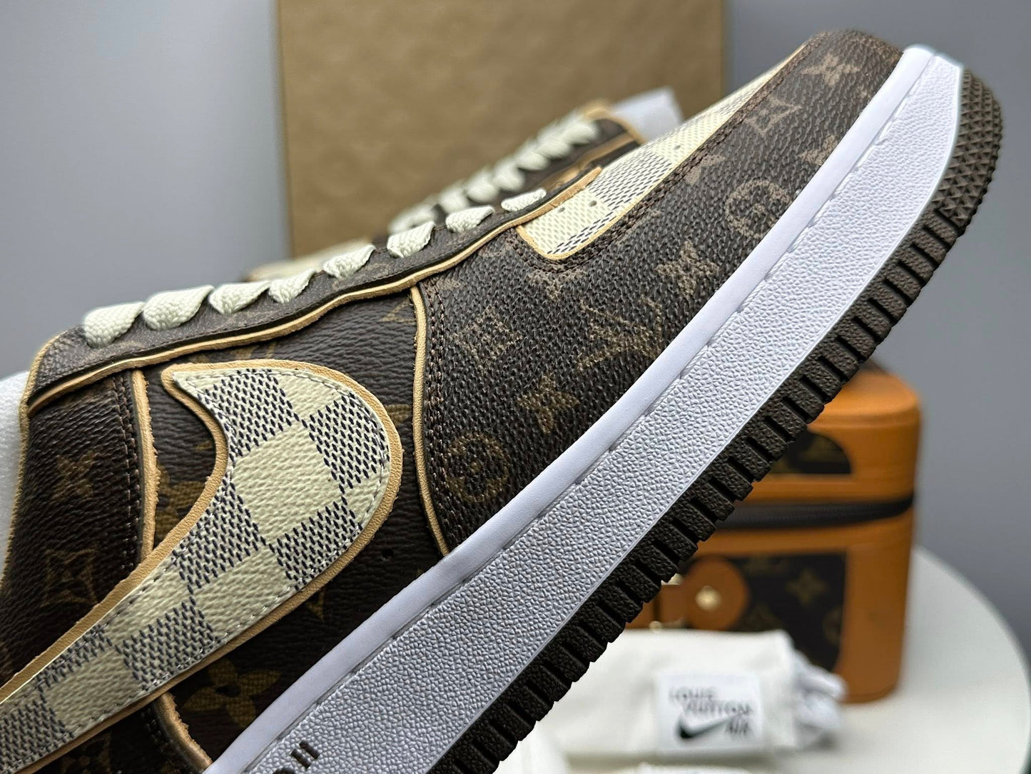 LV x NK Air Force 1 Low 'Monogram Brown Damier Azur'